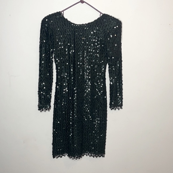 VINTAGE GLENROB SEQUIN Long Sleeve Dress size 4 - Picture 4 of 13